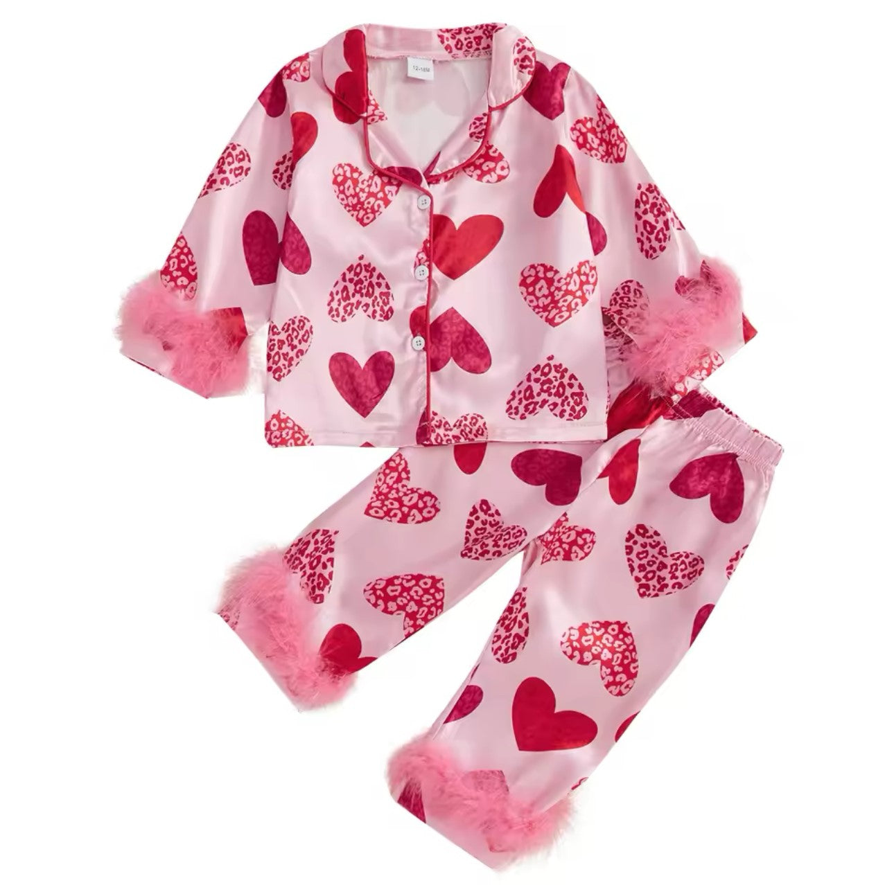 Silk Love Heart Pyjamas